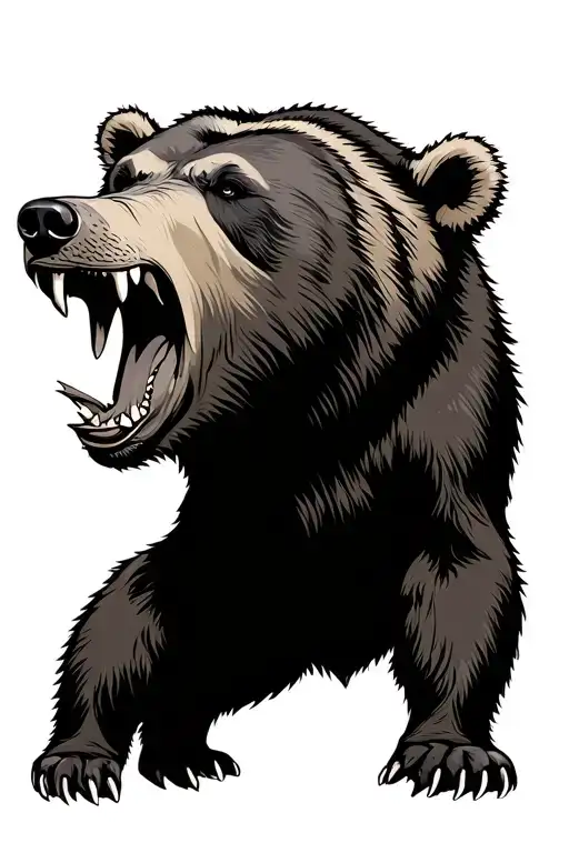 Grizzly Bear Growling