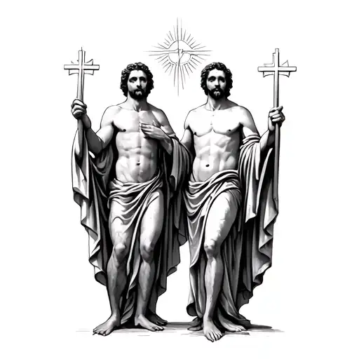 Holy Trinity Tattoo A Man Standing Without Cloth Just One Man Standing
