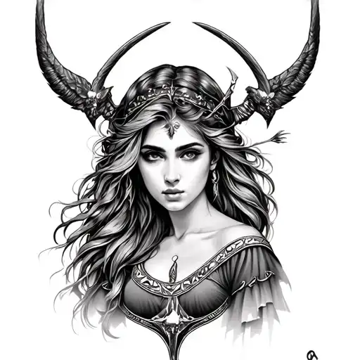 Sagittarius Tattoo Woman