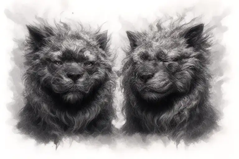 Two Foo Dogs With Smoke