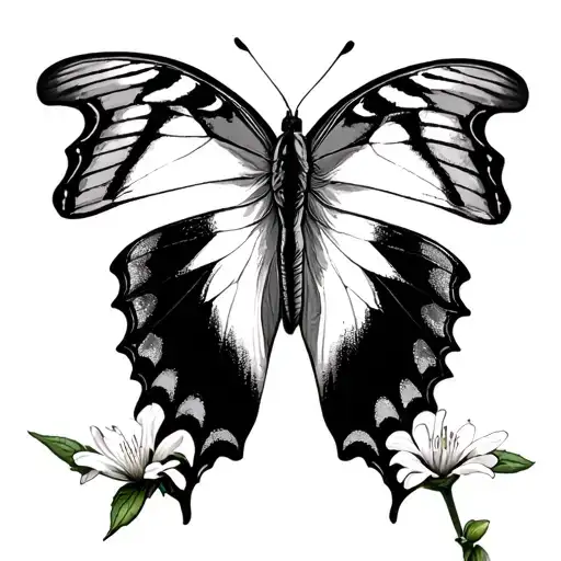 Swallowtail Butterfly And Cleome
