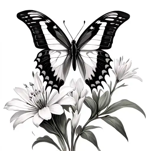 Swallowtail Butterfly And Cleome
