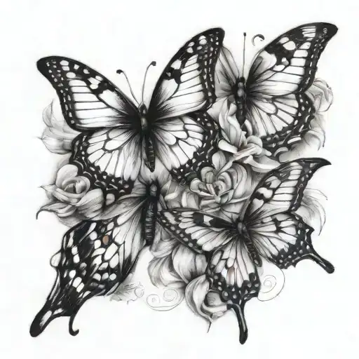 Butterflies With Melanie And 11-08-18 On The Forearm