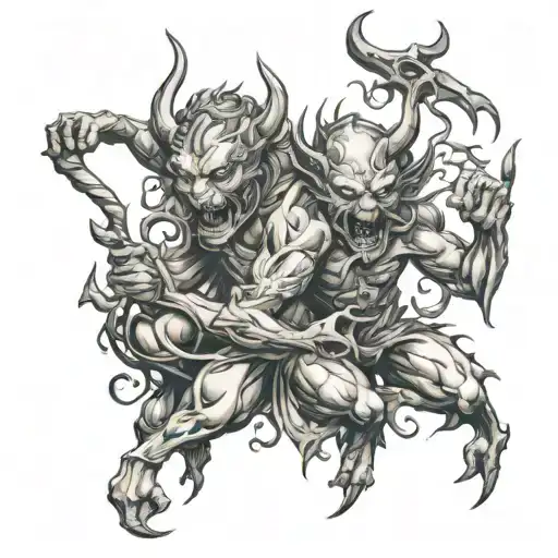 Devil And Sage Bush Demons Engaged