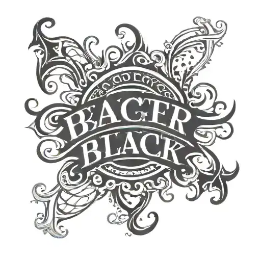 Fade To Black Words In Script Font