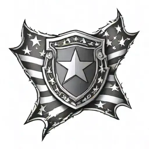 America's Shield With Its Stars Around It