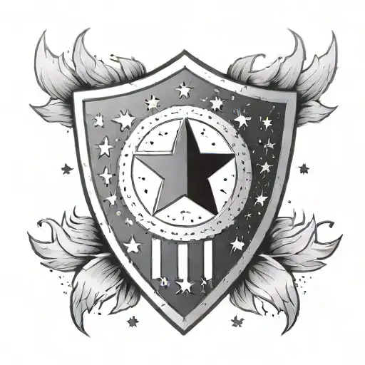 America's Shield With Its Stars Around It
