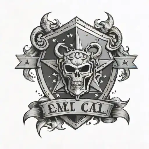 America De Cali Shield With Its Devil And Its Stars Around It