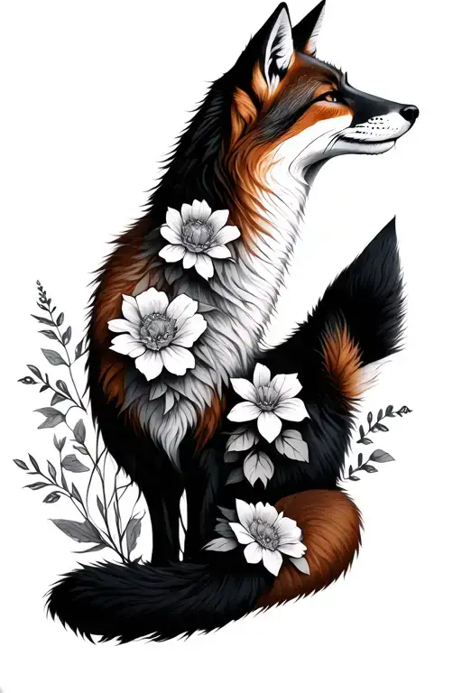 Foxes And Flowers