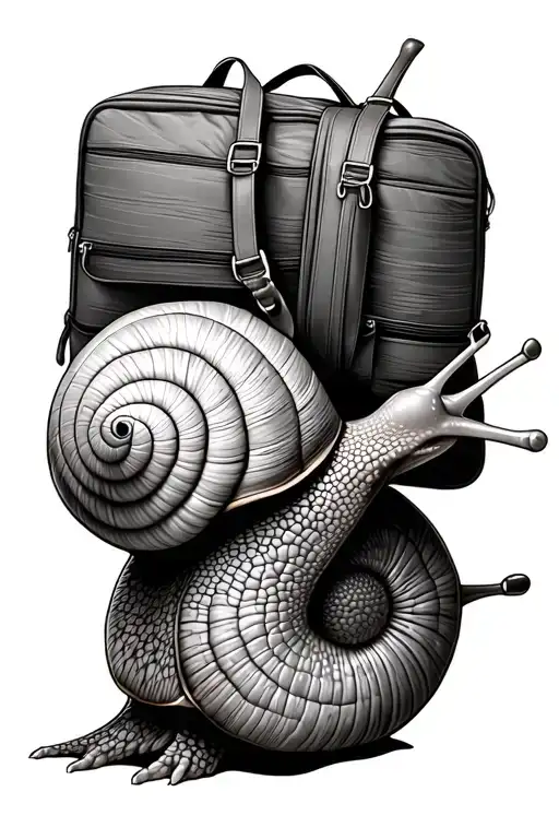 Snail Wearing A Backpack