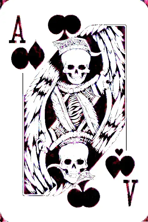 King Of Hearts Playing Card Featuring Death Angel