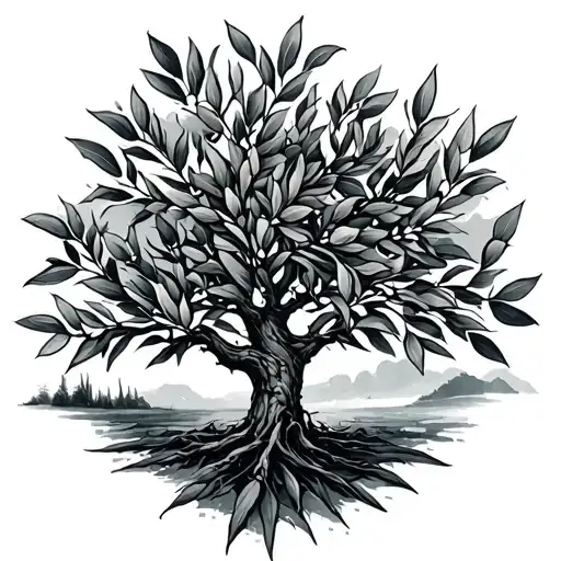 Olive Tree Calligraphy