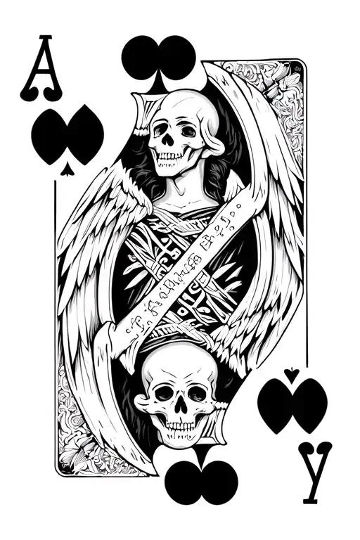 King Of Hearts Playing Card Featuring Death Angel