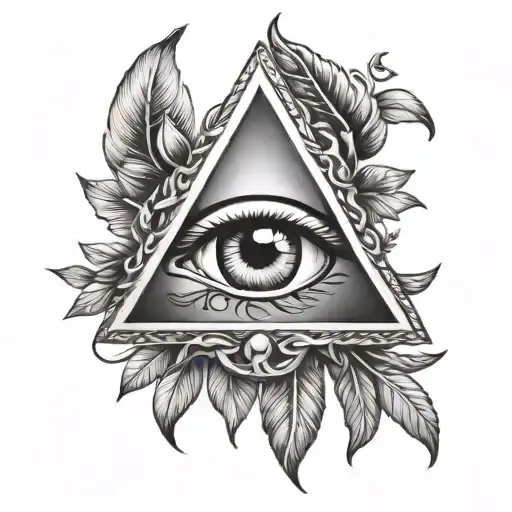All Seeing Eye With Laurel Wreath