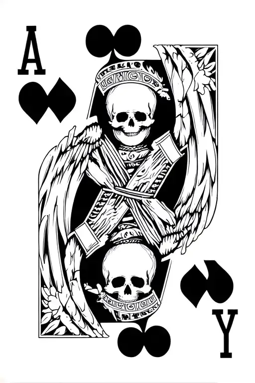 King Of Hearts Playing Card Featuring Death Angel
