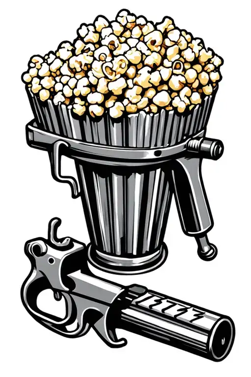 Tattoo Gun And Popcorn