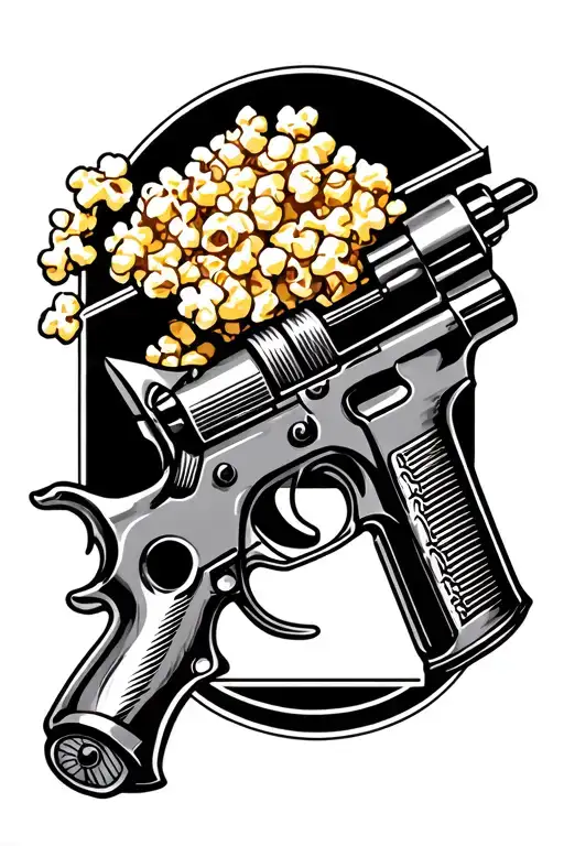 Tattoo Gun And Popcorn
