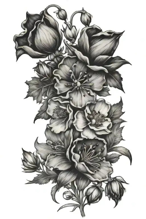 Larkspur And Poppy Bouquet