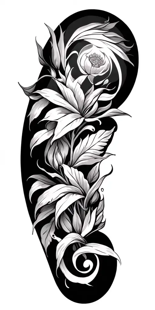 Black And White Sleeve For Men