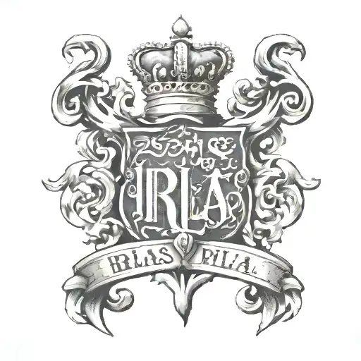 Irlas In Old English Lettering Tattoo Forearm