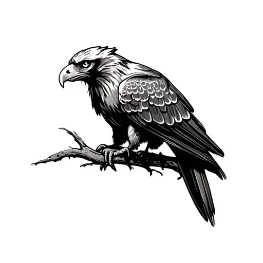 Traditional Eagle Perched