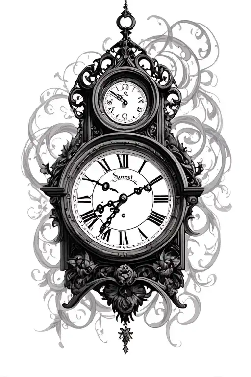 Time Piece With Vecna Grandfather Clock