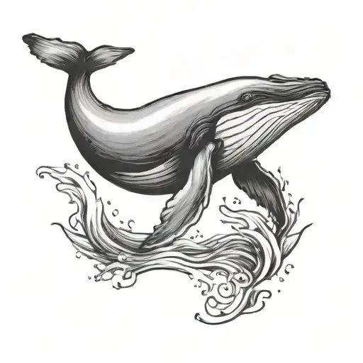 Minimalist Humpback Whale
