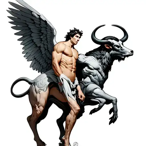 Icarus And The Minotaur Full Body