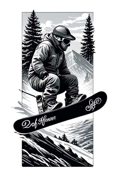 Snowboarding And Outdoor Memorial Tattoos Inspired