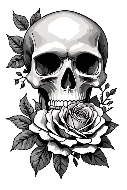 Skull With Roses