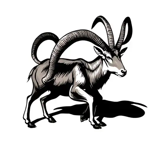 Crouching Ibex