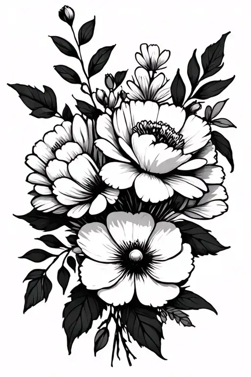Flower Bouquet Wrapped