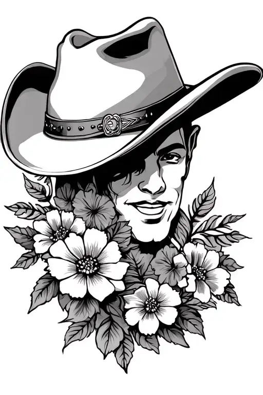 Cowboy Hat And Flowers