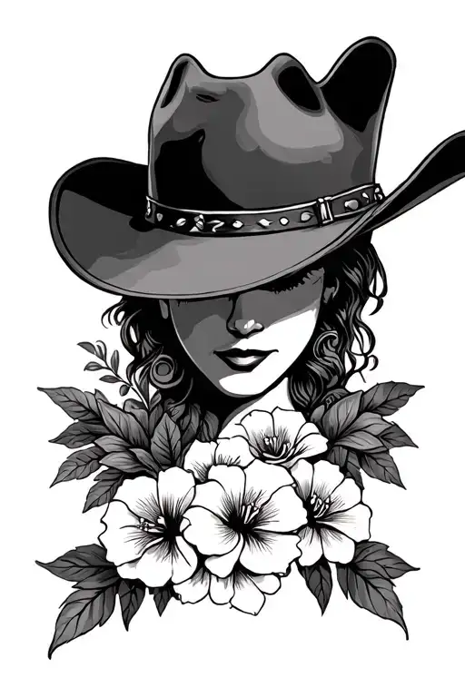 Cowboy Hat And Flowers