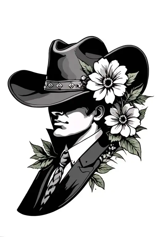 Cowboy Hat With Flowers