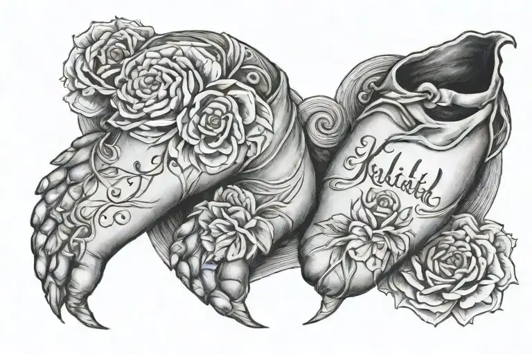 The Name Khaleid Rashawn Smith With Rosss And Baby's Foot On It