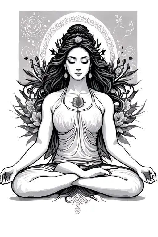 Belladona With Meditation Pose