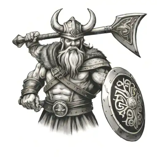 Viking Warrior With A
