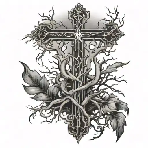 Cross With Roots Reaching Deep