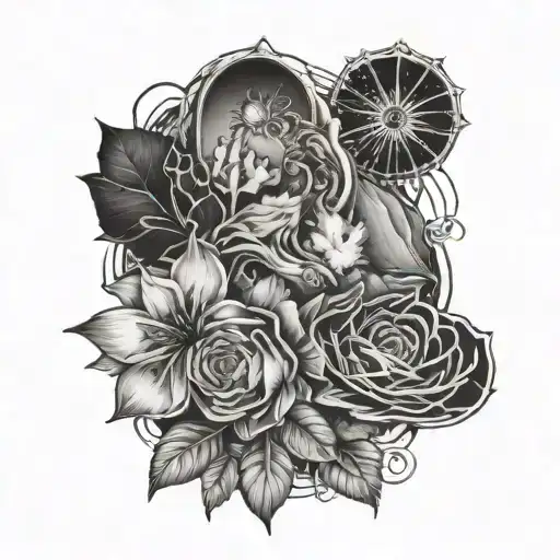 Australian Canadian Crossover Tattoo Design