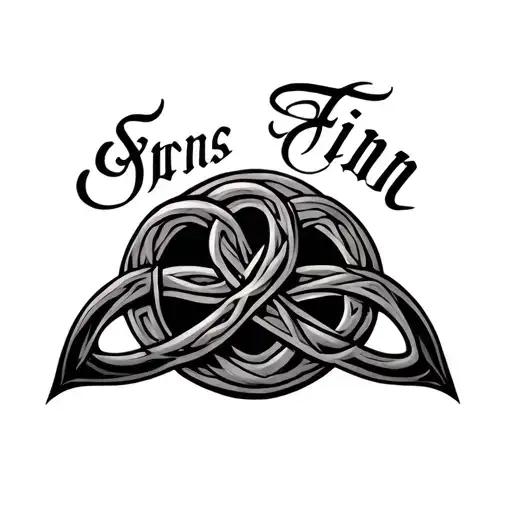 Celtic Knot With Finn Written On Top