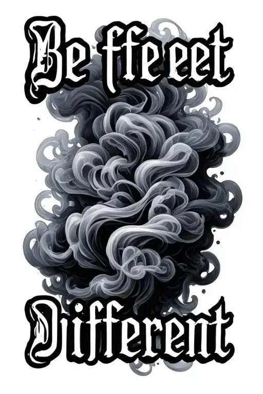 The Words Be Different With Smoke Around It