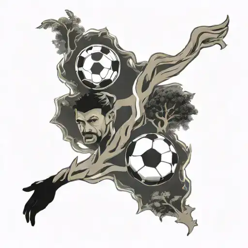 Soccer And Family Tree Intertwined