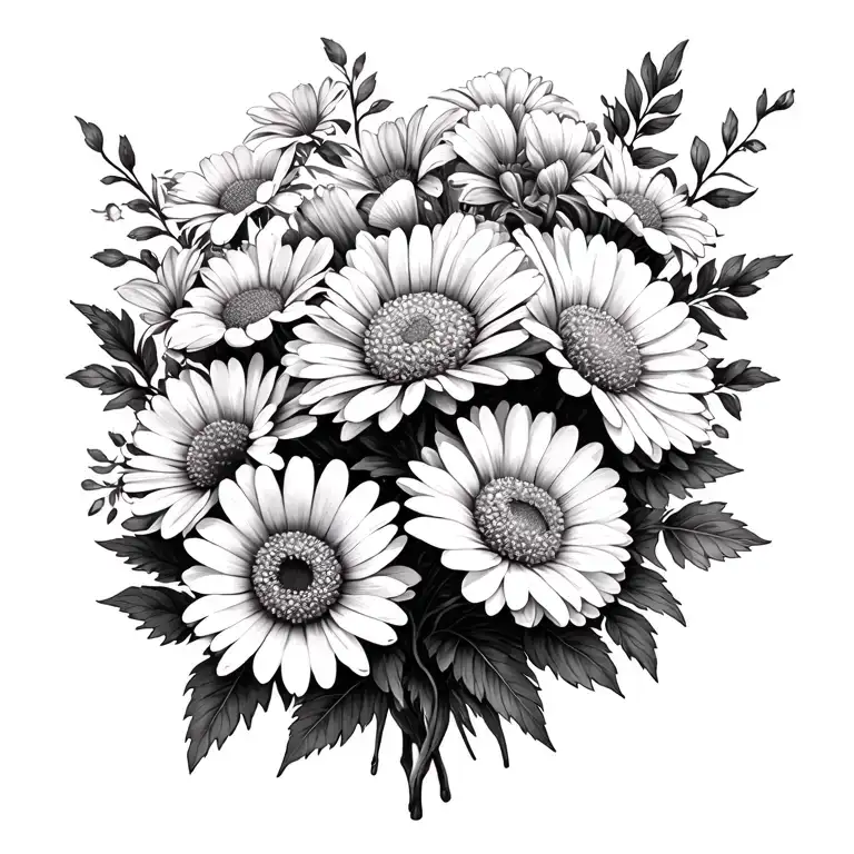 Aesthetic And Timeless Chrysanthemum Daisy And Sweet Pea Bouquet Timeline