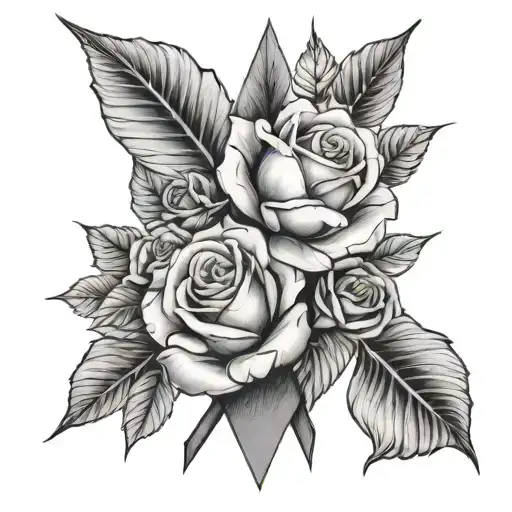 Xavier Ximena Sebastian Arrows With Roses