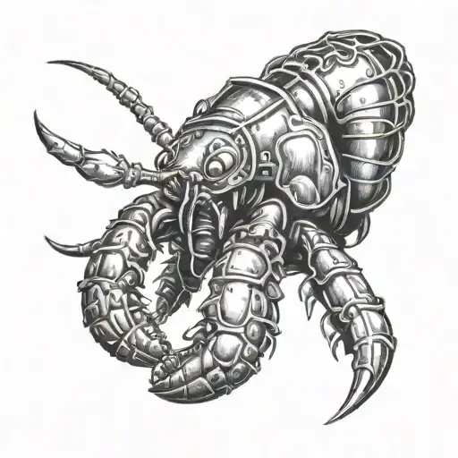 Lobster Wearing Fire Helmet Engulfed In Flames