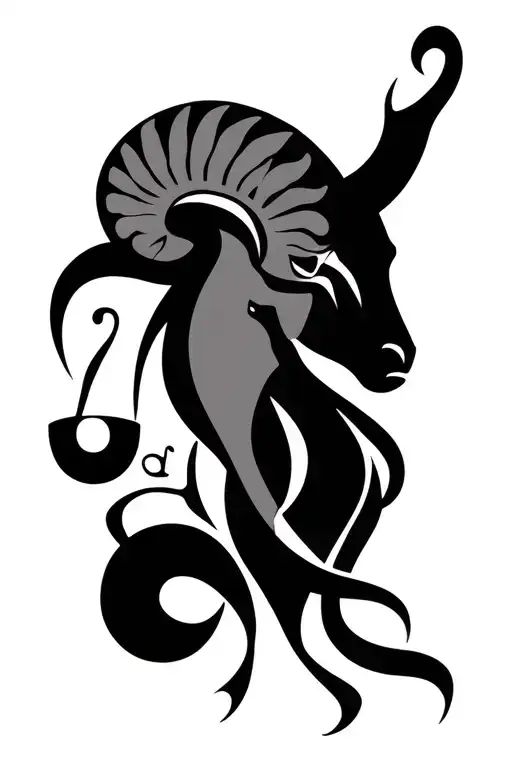 Aries Zodiac Sign Intertwined With Libra Zodiac Sign