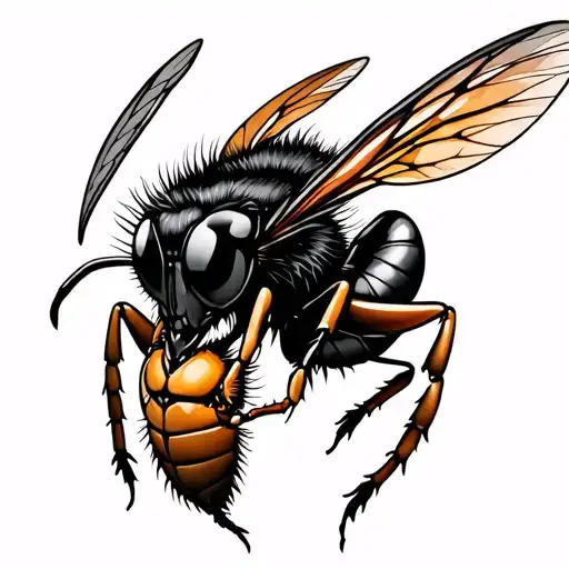 Make Me A Hornet With A Slightly Dark Side In Small To Be Tattooed A Buttock
