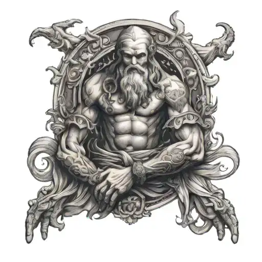 God With His Arms Open Looking Down To You Surronded