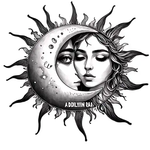 Sun And Moon With The Names Lucian Drew And Addilyn Rae